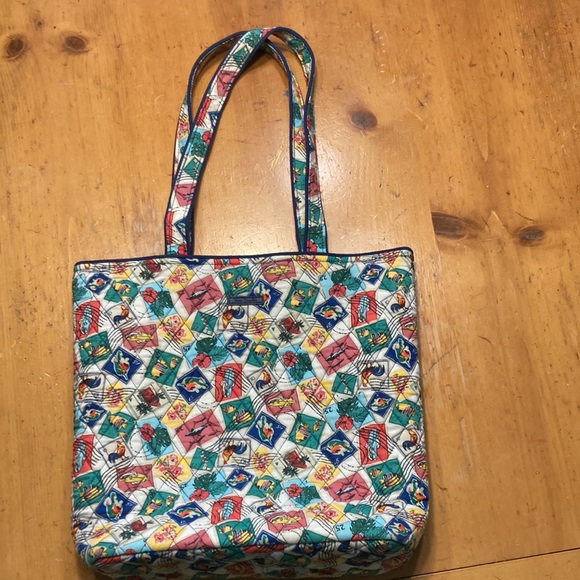 Vera Bradley Cuban Stamps Pattern Tote - Picture 4 of 14